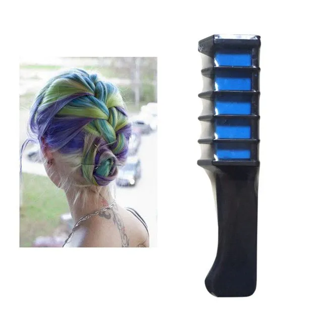 Comb with washable hair dye