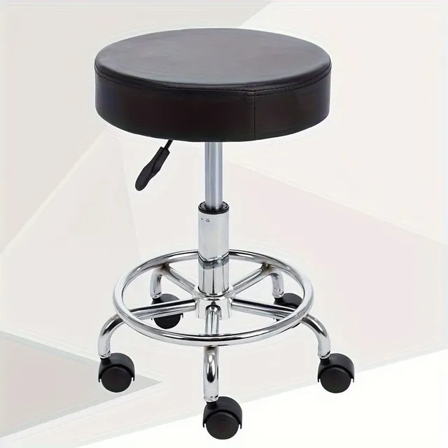 1 pc Rotary and height adjustable stool with padding for hairdressers, offices, bedrooms and living rooms