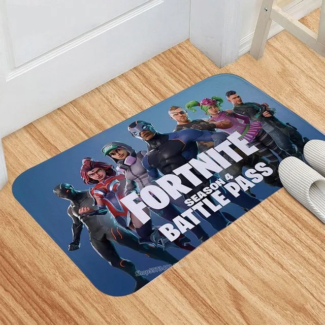 Stylish anti-slip mat with computer game motif