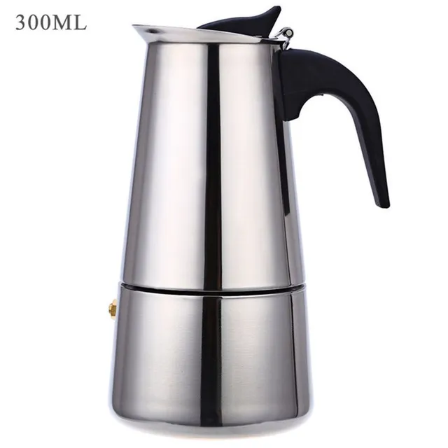 Cafetieră din oțel inoxidabil pentru cafea moka, espresso, latté - Percolator pentru aragaz - 1 buc