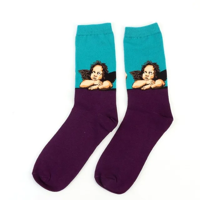 Funny socks with artwork print