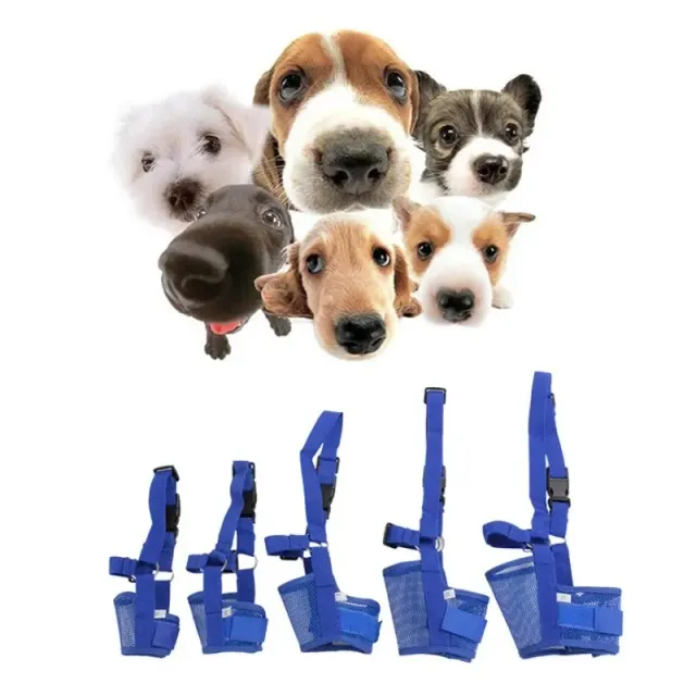 Special muzzle for dogs against barking - more color and size variants