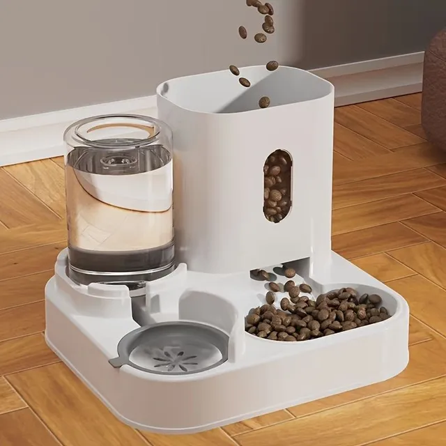 Cute earful automatic feeder 2v1 for cats with dish for food and water