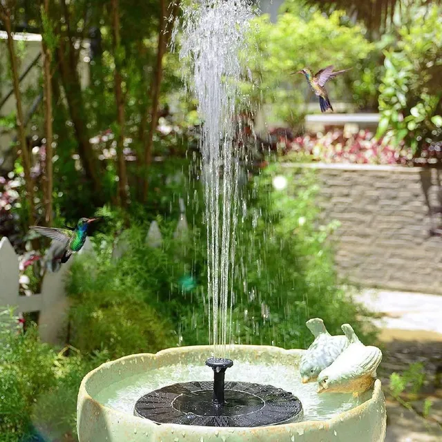 Voděodolná mini solární fontána (Černá)