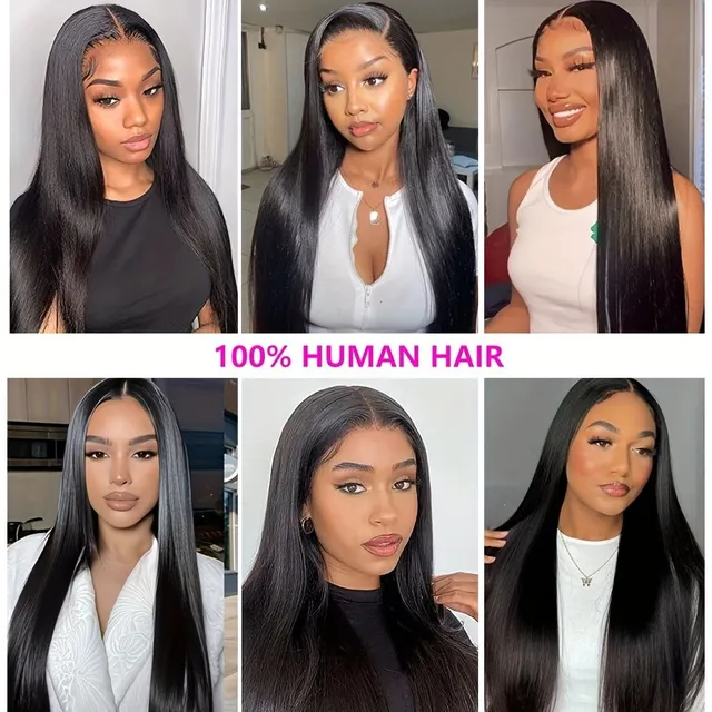 Extensions de cheveux en cheveux humains véritables - Noirs, longs, lisses, élégants et naturels pour un usage quotidien