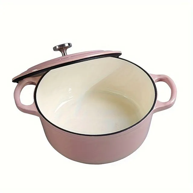 A versatile cast-iron pot with non-sticky surface for induction