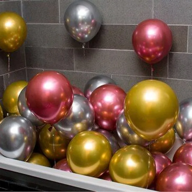 Gold metal latex balloons 12inch as-picture-13