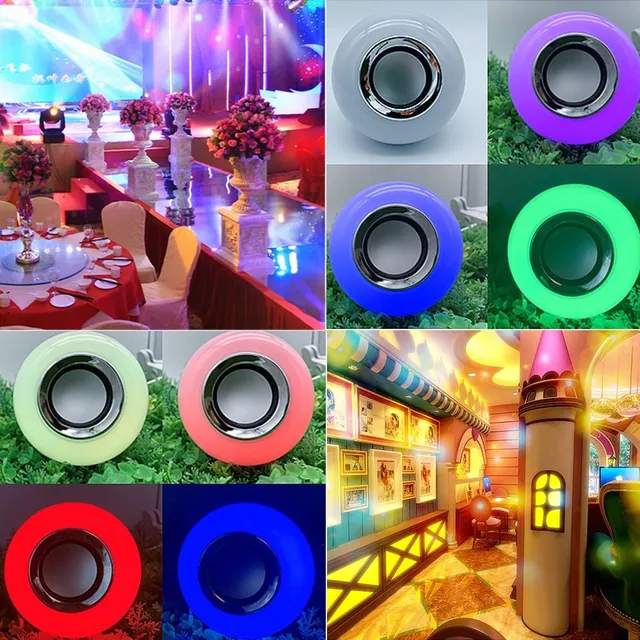 RGB LED vezeték nélküli izzó bluetooth hangszóróval