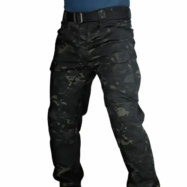 Men's waterproof tactical pants, durable combat cargo pants with multiple pockets for outdoor