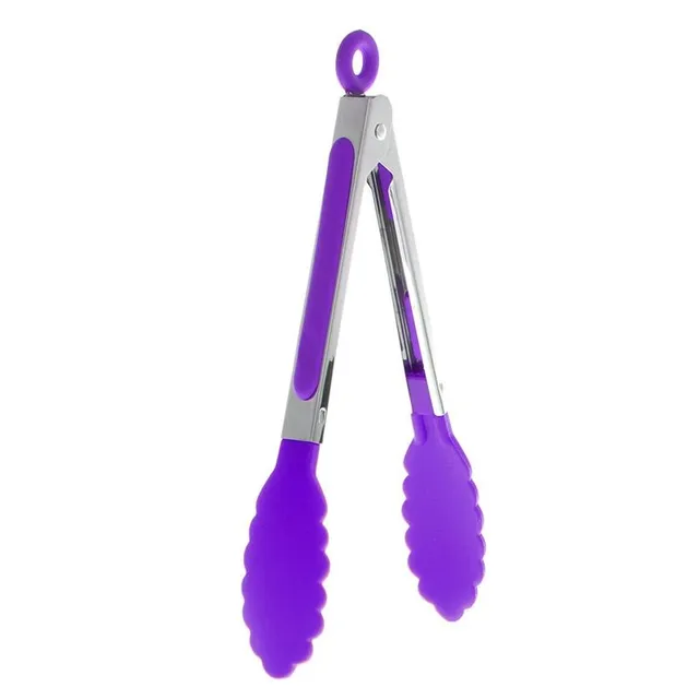 Kitchen silicone grill tongs