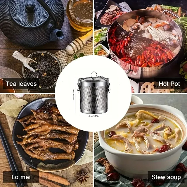 Practical stainless steel infuser for spices and sprinkled tea