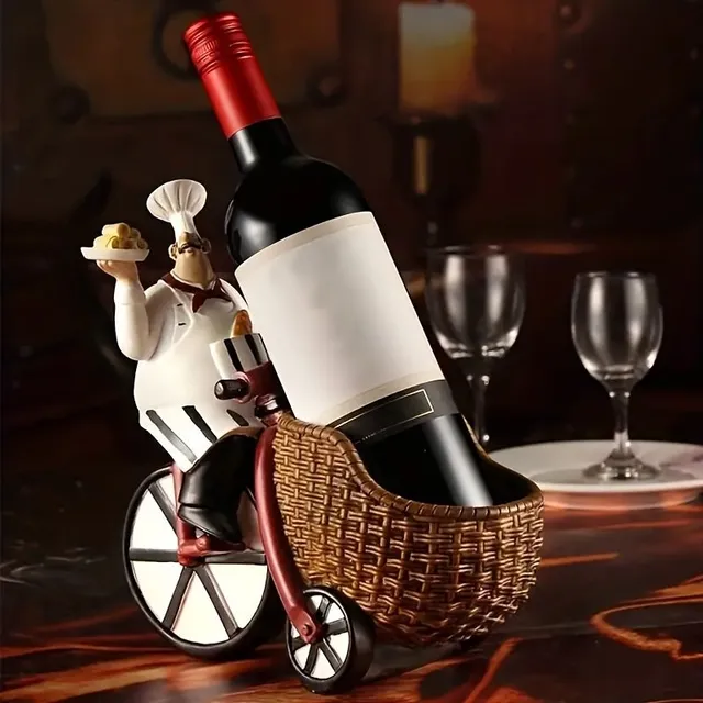 1 pc wine stand for bike chefs, wine stand with creative fashion, decoration for resin storage, suitable for basement bar Decoration of home cooking Artistic and crafts equipment