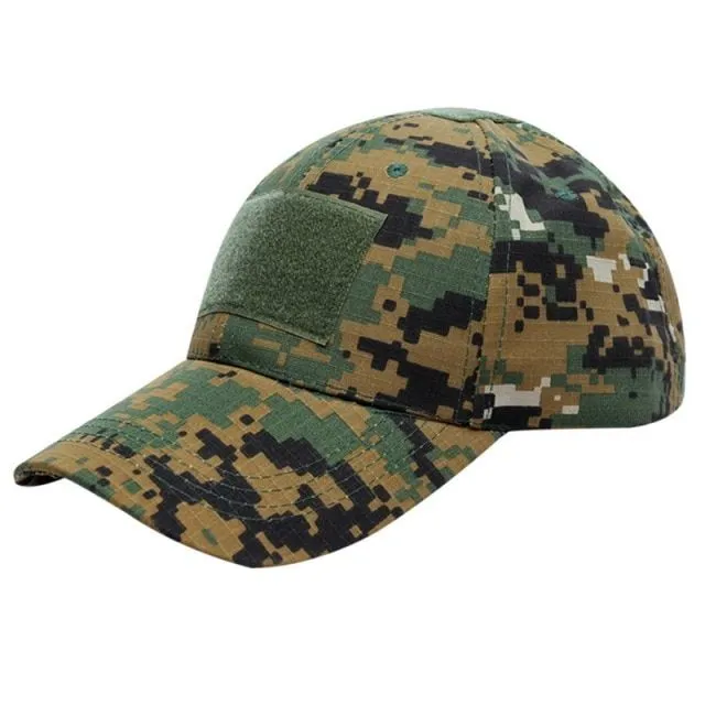 Military camouflage cap with Velcro