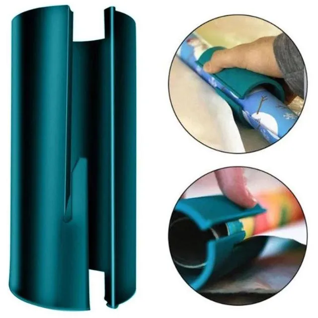 Wrapping paper roll cutter