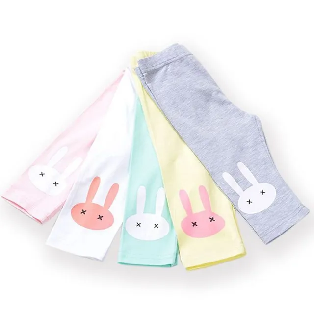 Baby 3/4 cute rabbit cotton pants