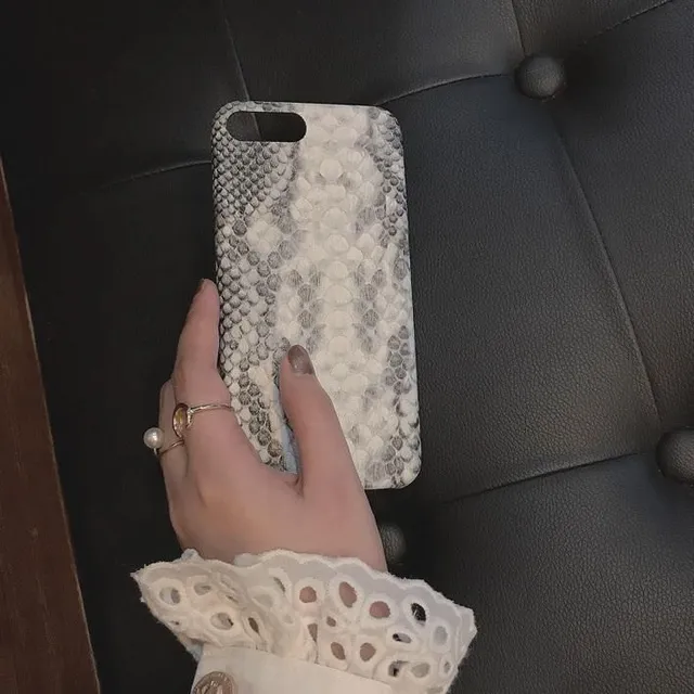 Realistic Iphone cover case with snake skin