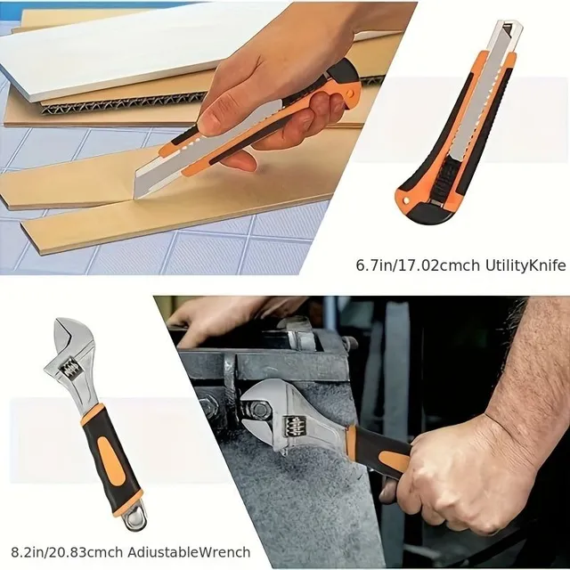 Home Tools - complete set of basic hand tools for repair with case and ratchet screwdriver