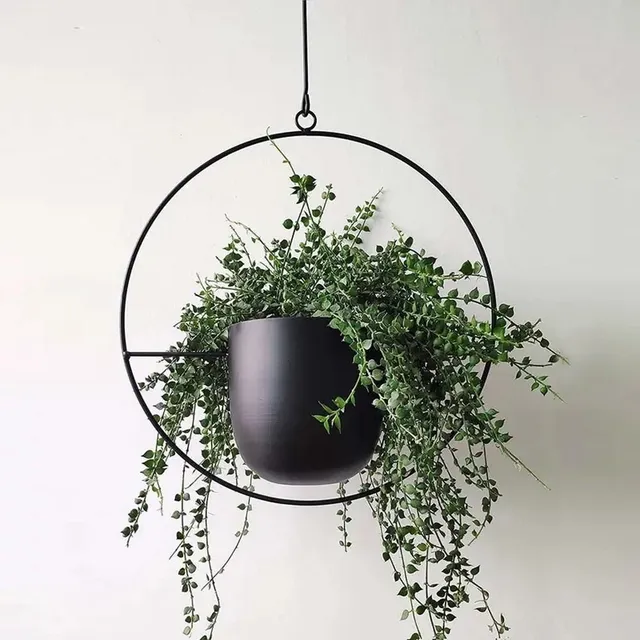 Halo metal hanging planter