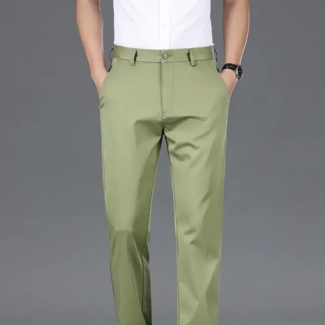 Pantalons formels pour homme avec léger stretch, unis - Classiques et confortables pour chaque occasion