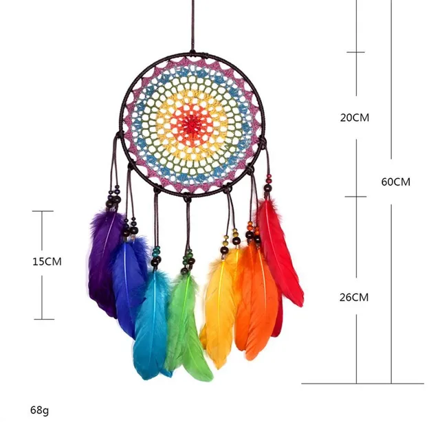 Beautiful dream catcher with beads and feathers