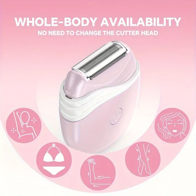 Women's wireless shaver for intimate parts and body