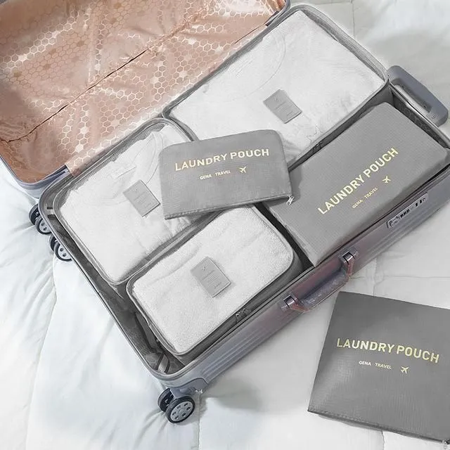 Set of organizers for packing on the road