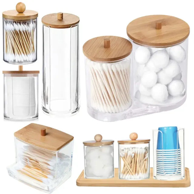 Acrylate storage cabinet for the bathroom with bamboo lid