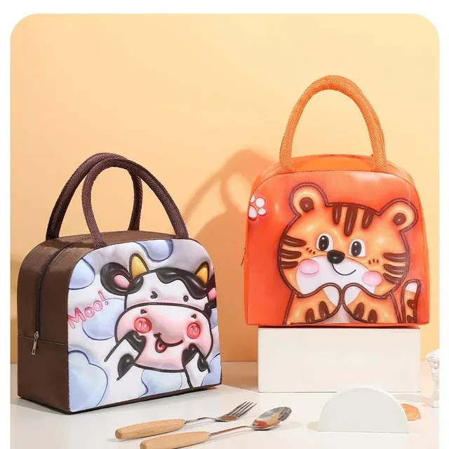 3D Children's Cartoon Thermoisolation Lunch Bag