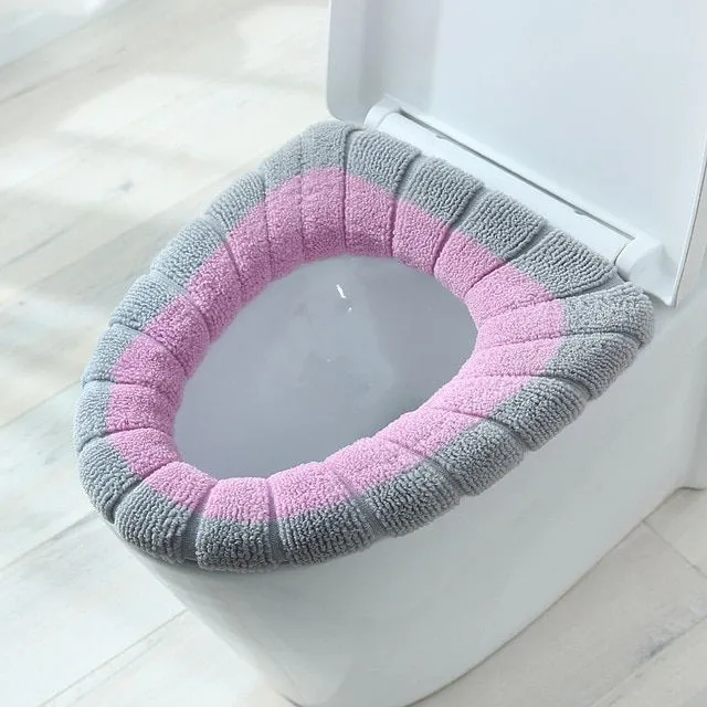 Fluffy plush toilet seat covers