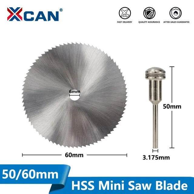 1szt 50/60mm HSS Mini piła tarczowa z trzpieniem 3,175mm Akcesoria do elektronarzędzi Piły tarczowe do drewna