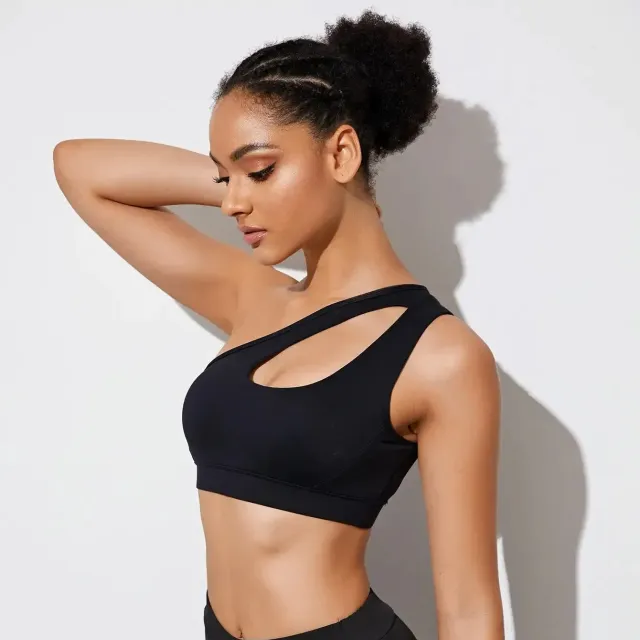 Women's sports bra on one shoulder suitable for Yoga