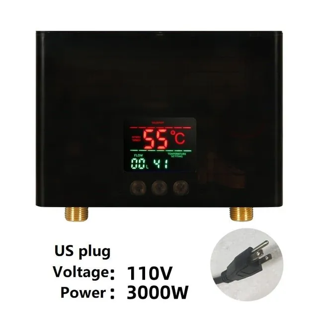 110V 220V ohrievač vody Kúpeľňa Kuchyňa Nástenný elektrický ohrievač vody LCD displej s diaľkovým ovládaním