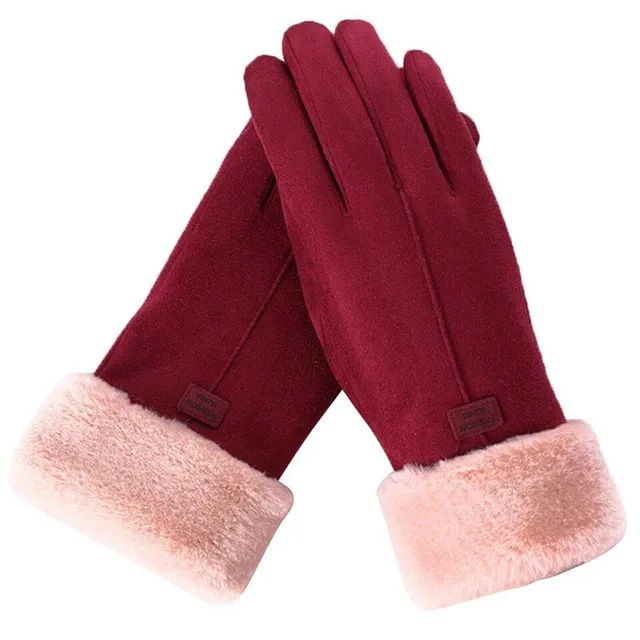 Ladies luxury gloves with wool lining Marika