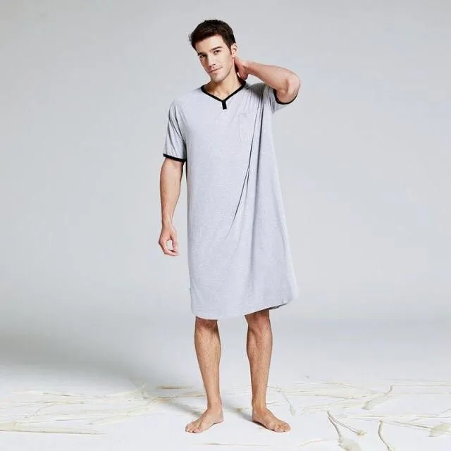 Men's nightdresses with short sleeves