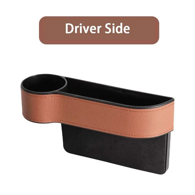 Side Seat Organizer Car Cup Holder Leather Multifunctional Car Seat Gap Filler Storage Box Seat Pocket Stowing Tidying