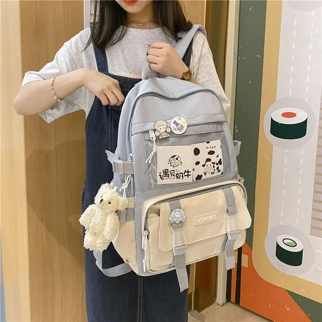 Wasserdichter Schulrucksack für Mädchen - Kawai-Motiv