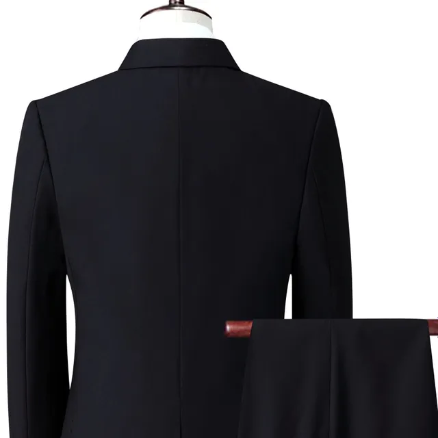 Male two-piece suit with two-row closing for business dinners, weddings and social events