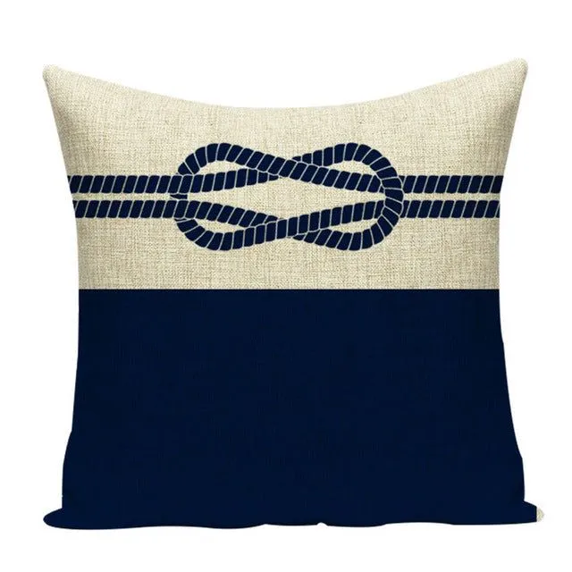 Nice and cosy cushion cover with nautical patterns