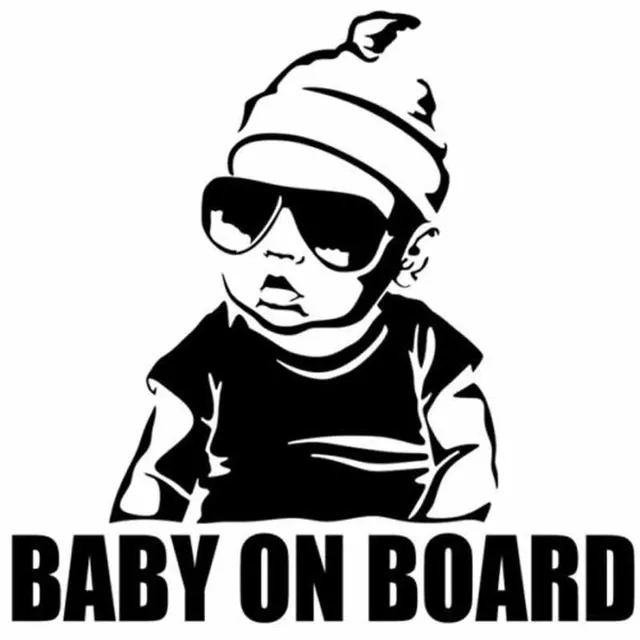 Sticker on car Baby on board