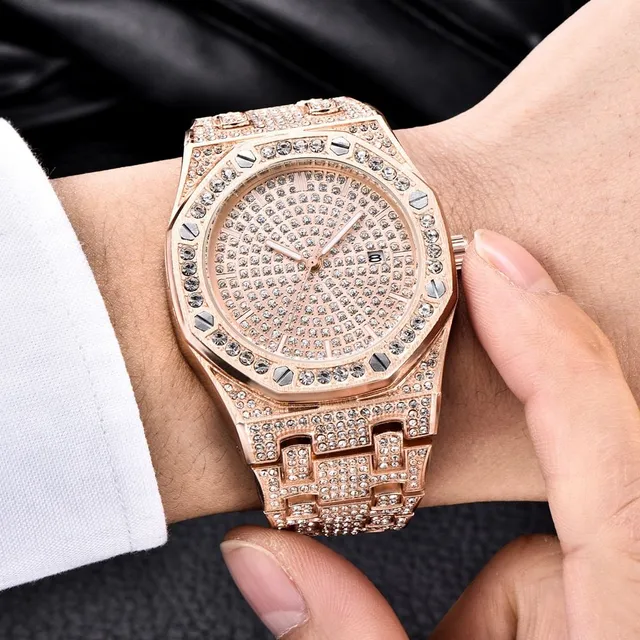 Luxusné pánske zafírové hodinky TOPGRILLZ