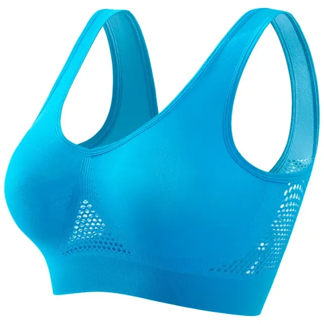 Women's breathable sports bra push-up without bones and pads