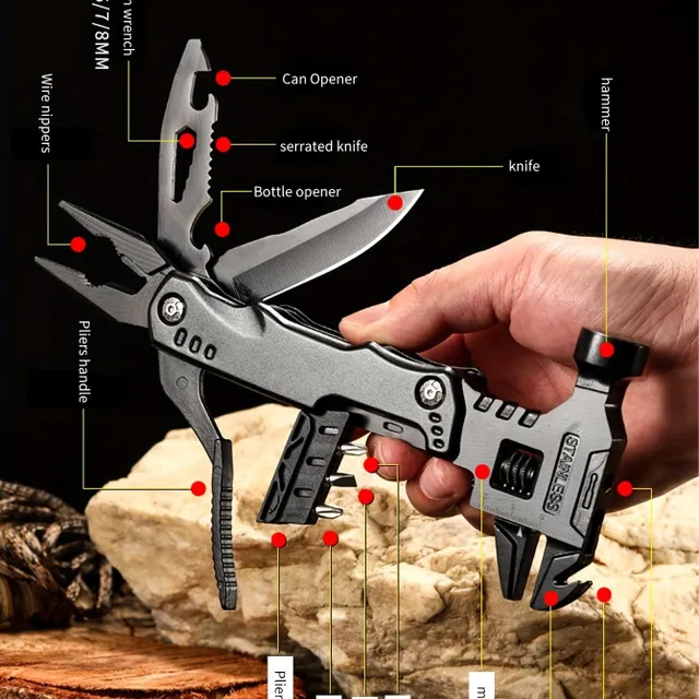 Multifunctional Knife Pliers Tool for Outdoor Activities