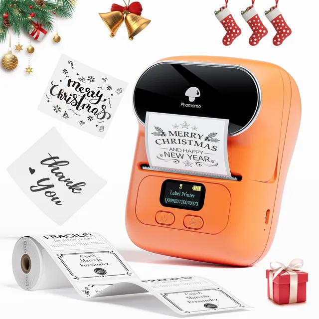 Phomemo M110: Mini Thermo Label Printer for Address, Products, Small Businesses and Stickers