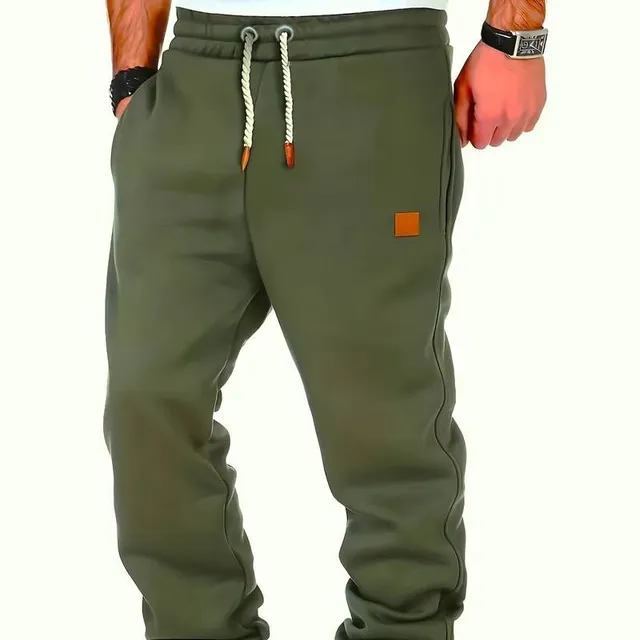 Men's sweatpants with drawstring, pockets and jogging cut in autumn/winter - for running and jogging