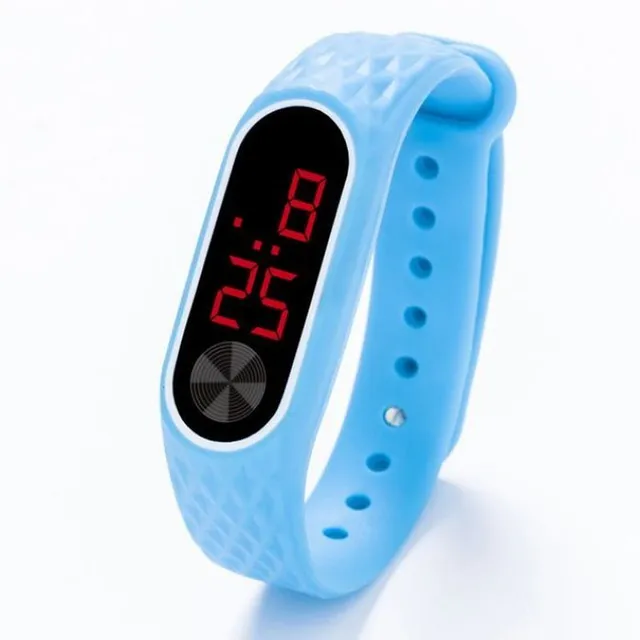 Orologio in silicone a LED per bambini light blue