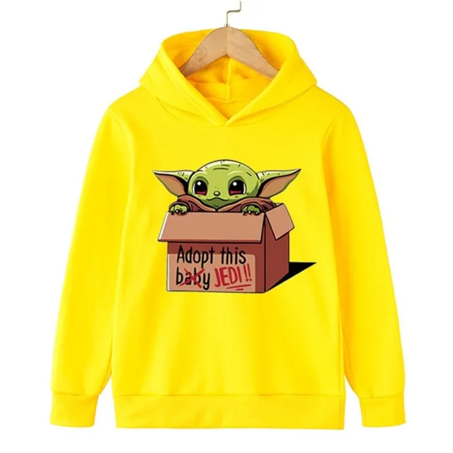 Baby trendy kangaroo sweatshirt Baby Yoda