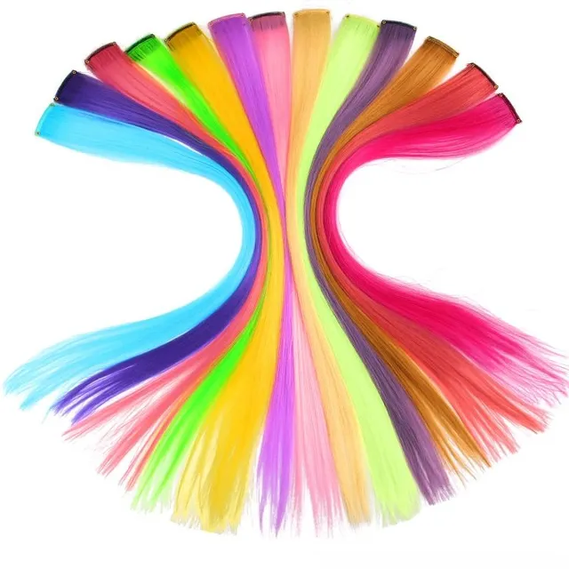 Klikací barevné prameny vlasů