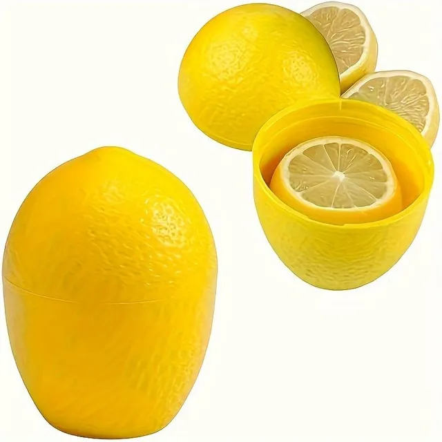 Lemon shaped storage box to preserve freshness