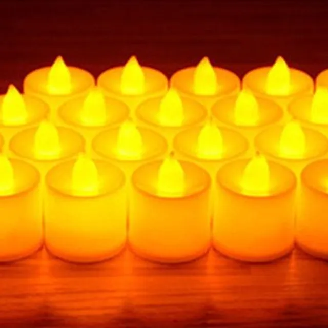 LED coloured candles - 6 colours