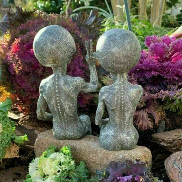 Outdoor garden decoration space aliens